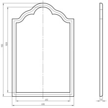 Зеркало 69х110,5 см золотой Migliore 30592