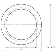 Зеркало 87х87 см золотой Migliore 26356