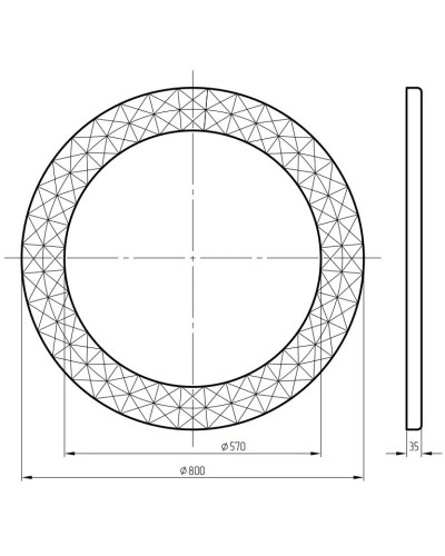 Зеркало 80х80 см бронза Migliore 30909