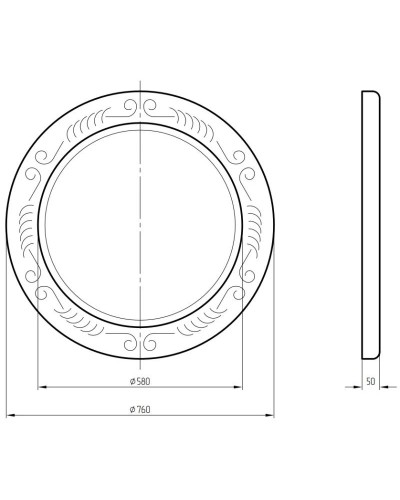 Зеркало 76х76 см бронза Migliore 30914