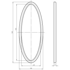 Зеркало 52х130 см золотой Migliore 30593