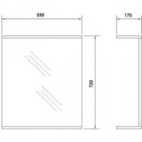 Зеркало Orange Стандарт St-55ZE Белое