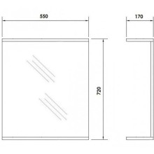 Зеркало Orange Стандарт St-55ZE Белое