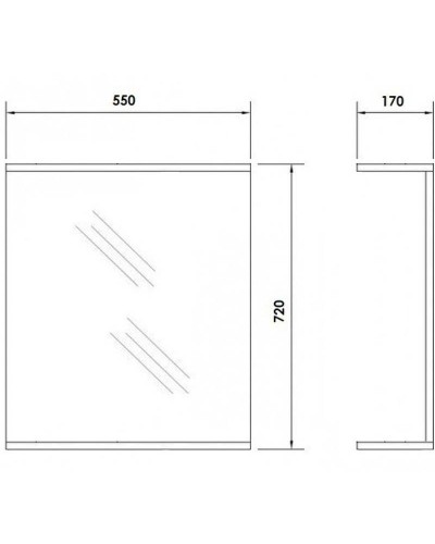 Зеркало Orange Стандарт St-55ZE Белое