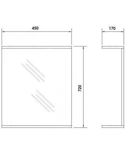 Зеркало Orange Стандарт St-45ZE Белое