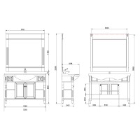Зеркало Migliore Kantri 120 26741 Бордовое