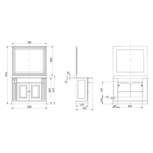 Зеркало Migliore Ravenna 120 27335 Золото