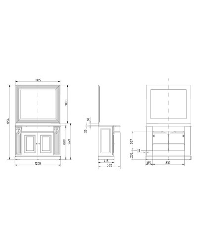 Зеркало Migliore Ravenna 120 27335 Золото