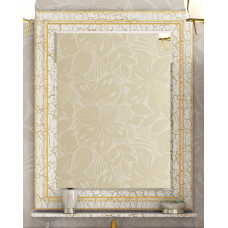 Fresko - 75 Зеркало с полочкой белая эмаль