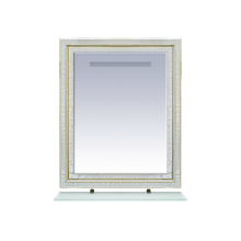 Fresko - 75 Зеркало с полочкой белая эмаль