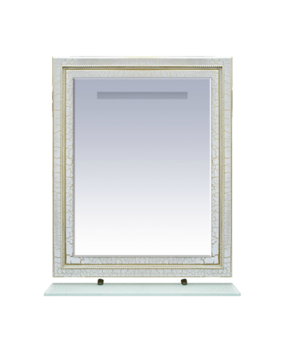 Fresko - 75 Зеркало с полочкой белая эмаль