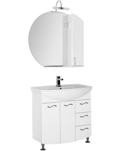 Зеркало со шкафом Aquanet Моника 85 186775 R Белое