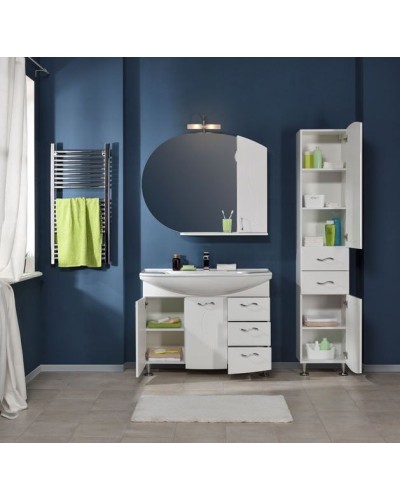 Зеркало со шкафом Aquanet Моника 105 186776 R Белое 186776