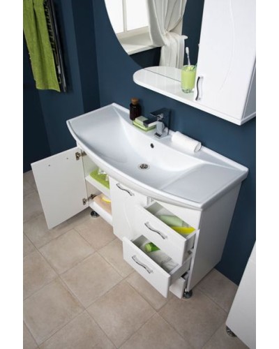 Зеркало со шкафом Aquanet Моника 105 186776 R Белое 186776