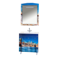 Манхеттен - 75 Зеркало с полкой (свет)