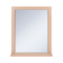 Сахара - 75 Зеркало в раме песочное с полкой