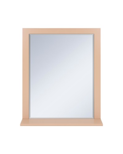 Сахара - 75 Зеркало в раме песочное с полкой