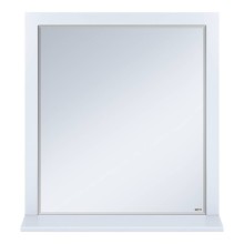 Сахара - 75 Зеркало в раме белое с полкой О