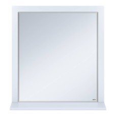 Сахара - 75 Зеркало в раме белое с полкой О