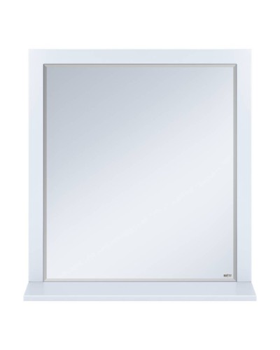 Сахара - 75 Зеркало в раме белое с полкой О