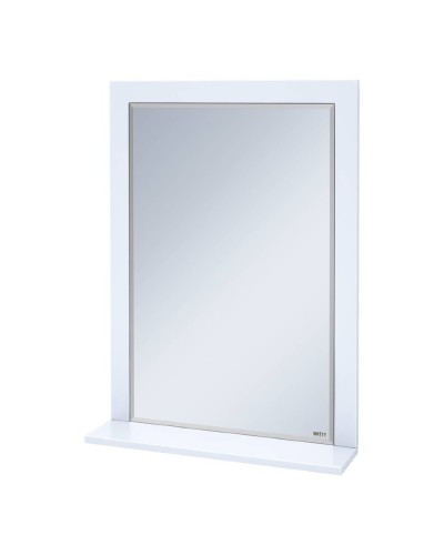 Сахара - 75 Зеркало в раме белое с полкой О