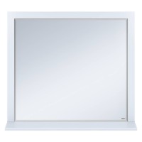 Сахара - 90 Зеркало в раме белое с полкой