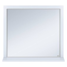 Сахара - 90 Зеркало в раме белое с полкой