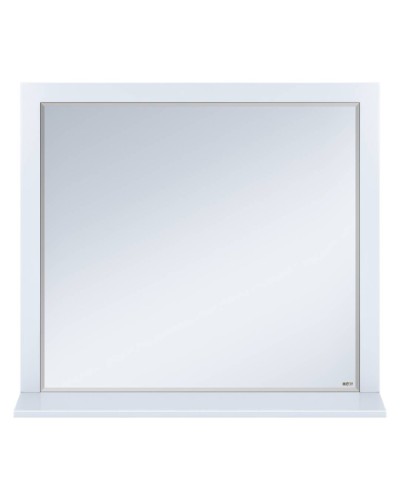 Сахара - 90 Зеркало в раме белое с полкой