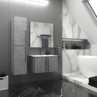 MARS -100 Зеркало в черном матовом профиле