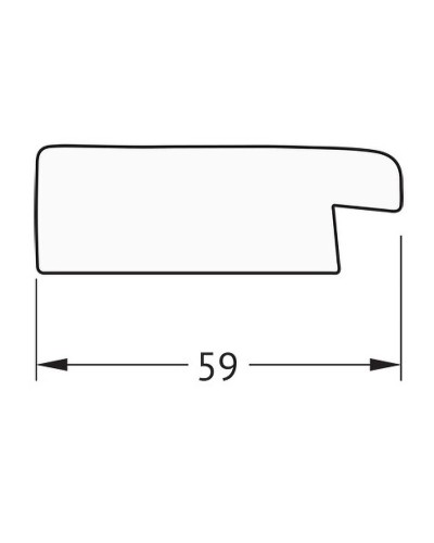 Зеркало Evoform Definite 104х54 BY 0701 в багетной раме - Травленое серебро 59 мм