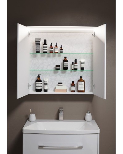 Зеркальный шкаф Aqwella 5 Stars Neringa 80 NER0408 с подсветкой Белый