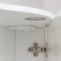 Зеркальный шкаф Runo Ибица 50 R 00000001075 с подсветкой Белый