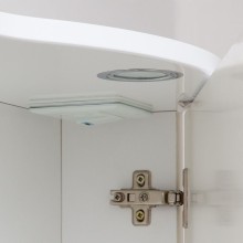 Зеркальный шкаф Runo Ибица 50 R 00000001075 с подсветкой Белый