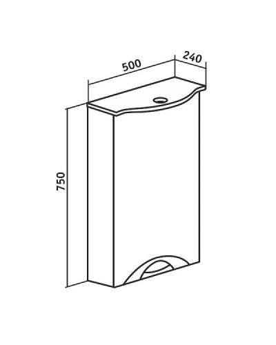 Зеркальный шкаф Runo Ибица 50 R 00000001075 с подсветкой Белый
