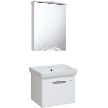 Зеркальный шкаф Runo Ибица 50 R 00000001075 с подсветкой Белый