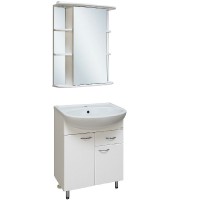 Зеркальный шкаф Runo Гиро 60 R 00000000025 с подсветкой Белый