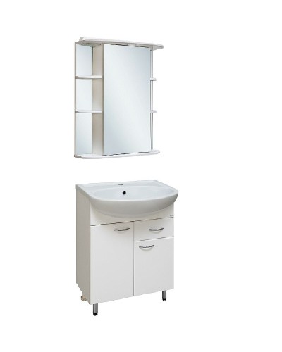 Зеркальный шкаф Runo Гиро 60 R 00000000025 с подсветкой Белый