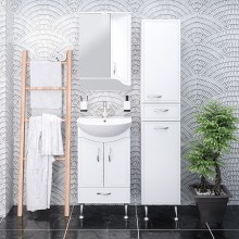 Зеркальный шкаф Runo Севилья 50 R 00000000799 с подсветкой Белый