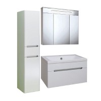 Зеркальный шкаф Runo Парма 75 00000001148 с подсветкой Белый
