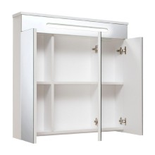 Зеркальный шкаф Runo Парма 75 00000001148 с подсветкой Белый