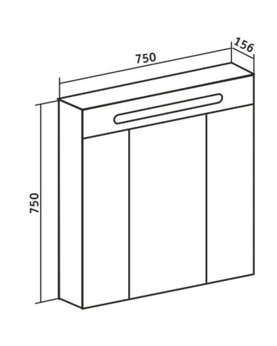 Зеркальный шкаф Runo Парма 75 00000001148 с подсветкой Белый