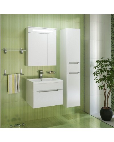 Зеркальный шкаф Runo Парма 60 00000001147 с подсветкой Белый