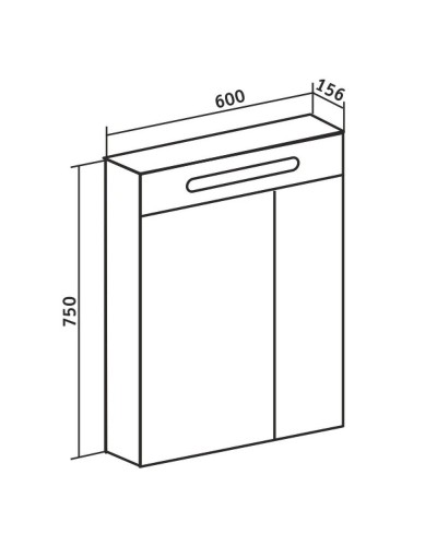 Зеркальный шкаф Runo Парма 60 00000001147 с подсветкой Белый