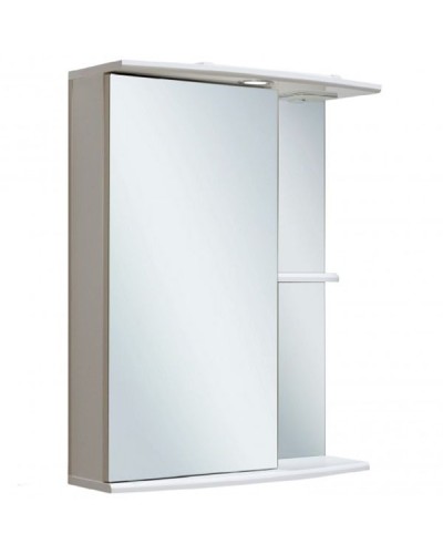 Зеркальный шкаф Runo Николь 55 L 00000000037 с подсветкой Белый