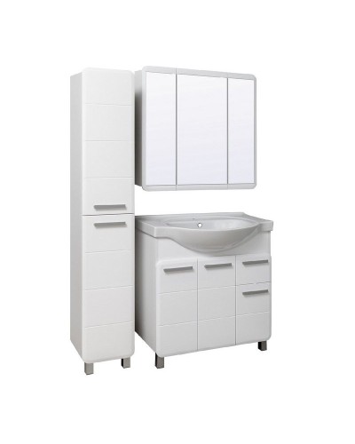 Зеркальный шкаф Runo Эрика 80 УТ000003321 Белый