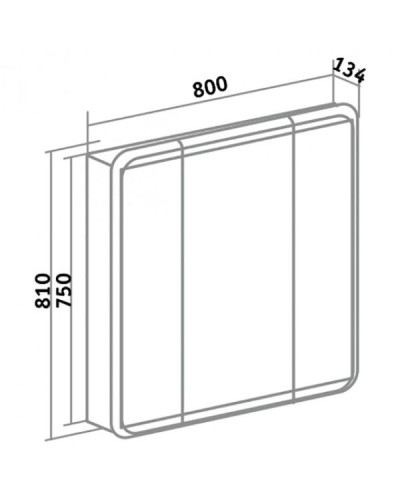 Зеркальный шкаф Runo Эрика 80 УТ000003321 Белый