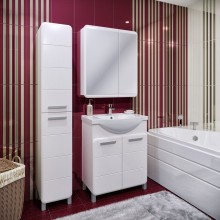 Зеркальный шкаф Runo Эрика 70 УТ000003320 Белый