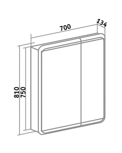 Зеркальный шкаф Runo Эрика 70 УТ000003320 Белый