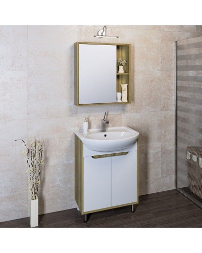 Зеркальный шкаф Runo Эко 60 УТ000001834 Лиственница