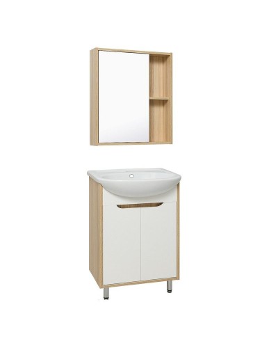 Зеркальный шкаф Runo Эко 60 УТ000001834 Лиственница